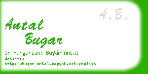 antal bugar business card